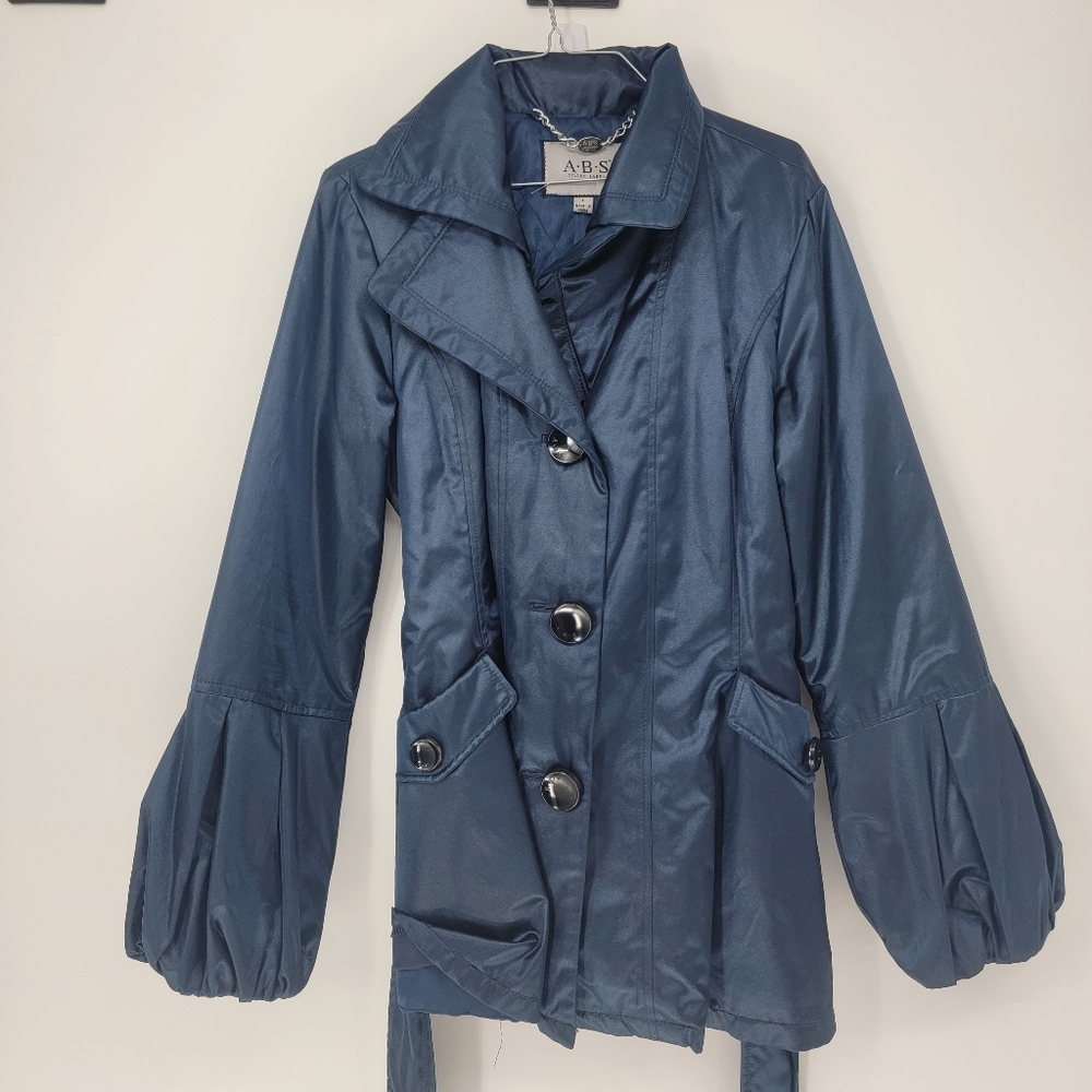 ABS Blue Insulated Mettalic Blue Coat Large